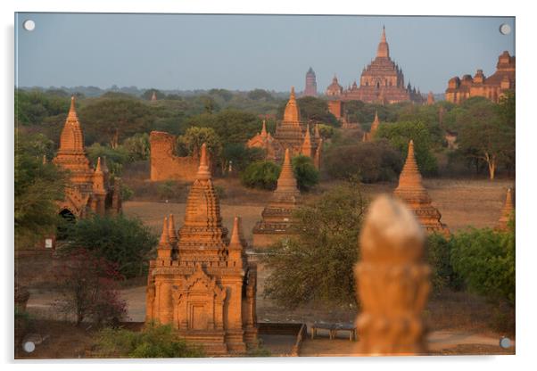 ASIA MYANMAR BAGAN TEMPLE PAGODA LANDSCAPE Acrylic by urs flueeler