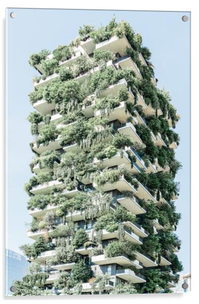 Bosco Verticale in Milan, Vertical Forest Concept Acrylic by Radu Bercan