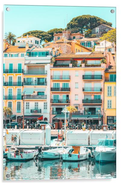 Cannes Downtown City Skyline, French Riviera Port Acrylic by Radu Bercan