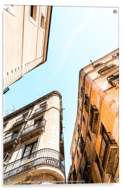 El Raval Gothic Quarter In City Of Barcelona Acrylic by Radu Bercan