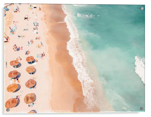 Aerial Ocean Print, Beach Print, Summer Vibes Acrylic by Radu Bercan