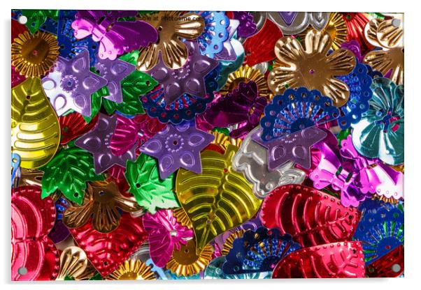Multicolor sequins Acrylic by aurélie le moigne