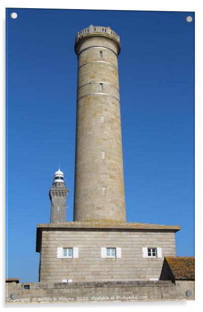 Lighthouses of Penmarc'h and Eckmul Acrylic by aurélie le moigne
