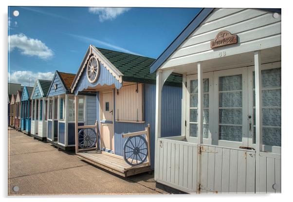 WindyRidge Beach Huts Acrylic by Oliver Porter