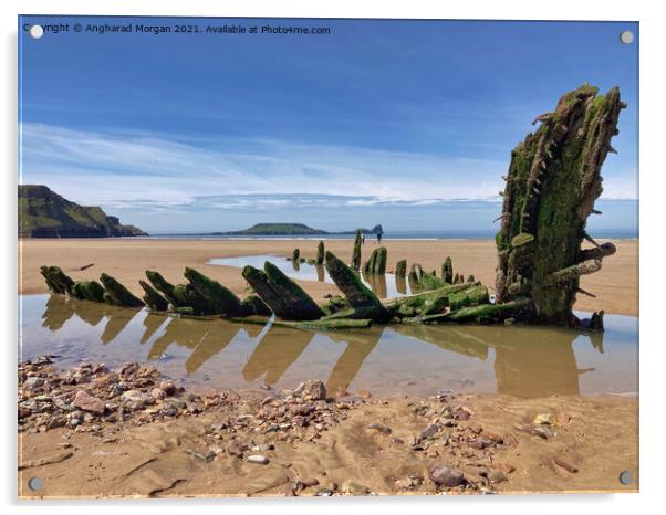 Shipwreck Beach Acrylic by Angharad Morgan