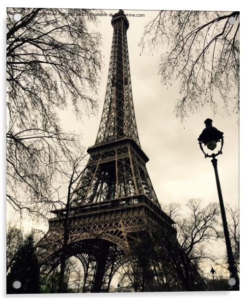 Eiffel Tower Acrylic by Angharad Morgan