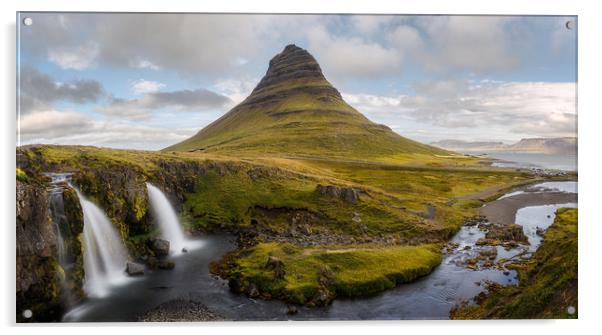 Mt. Kirkjufell & Kirkjufellsfoss in Grundarfjordur Acrylic by Pere Sanz