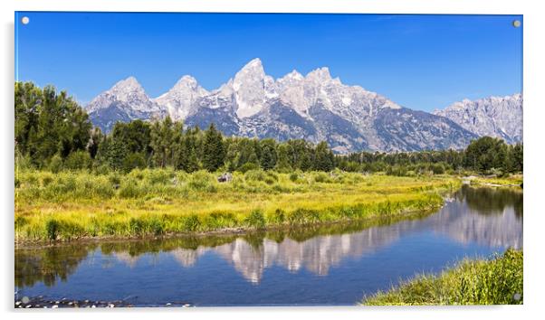 Schwabacher landing with its reflection. Grand Tet Acrylic by Pere Sanz