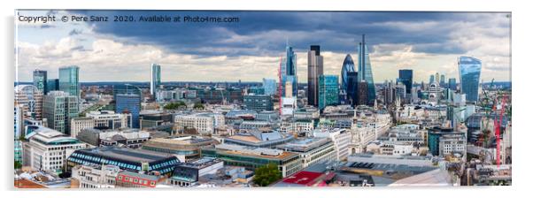 The City of London Panorama Acrylic by Pere Sanz