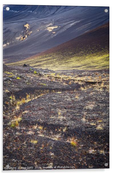 Extreme Volcanic Landscape in the Highlands Acrylic by Pere Sanz