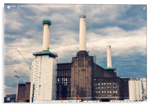 Battersea Power Station in Chelsea, London Acrylic by Pere Sanz