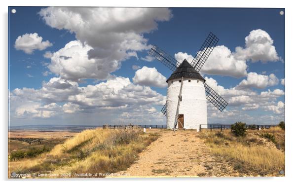 Tradicional Windmill in Ojos Negros, Teruel, Spain Acrylic by Pere Sanz