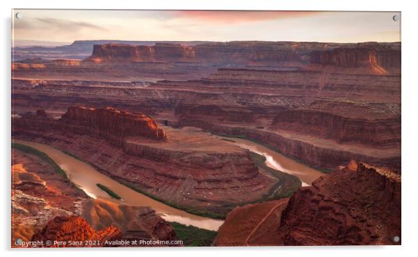 Dead Horse Point at sunset, Utah Acrylic by Pere Sanz