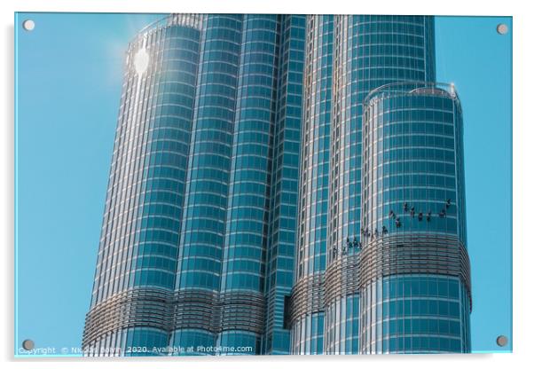 Burj Khalifa tower Acrylic by Nicolas Boivin