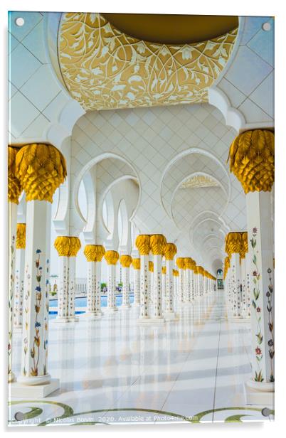 Sheikh Zayed grand mosque Acrylic by Nicolas Boivin