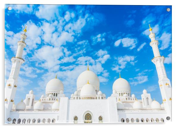 Sheikh Zayed grand mosque Acrylic by Nicolas Boivin