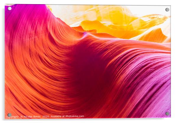 Antelope Canyon Acrylic by Nicolas Boivin