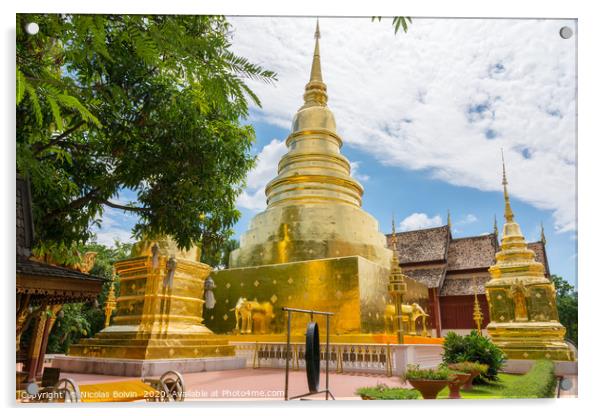 Wat Phra Sing Acrylic by Nicolas Boivin