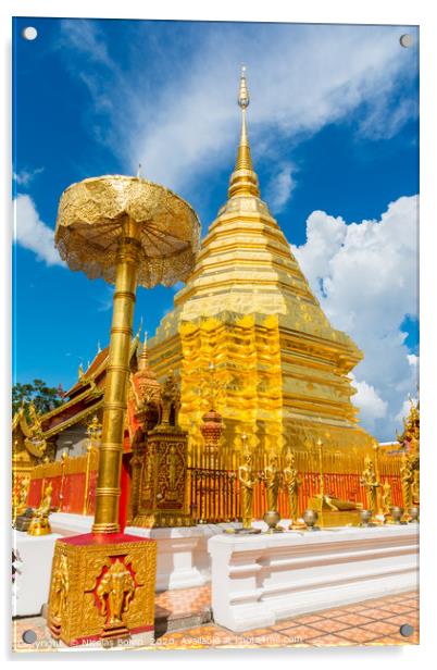 Wat Phra That Doi Suthep Acrylic by Nicolas Boivin