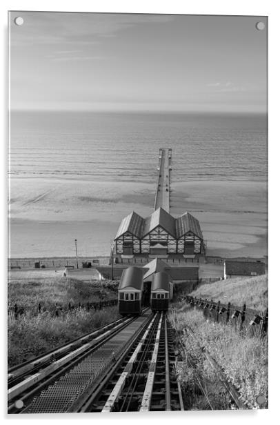 saltburn cliff lift Acrylic by Kevin Winter