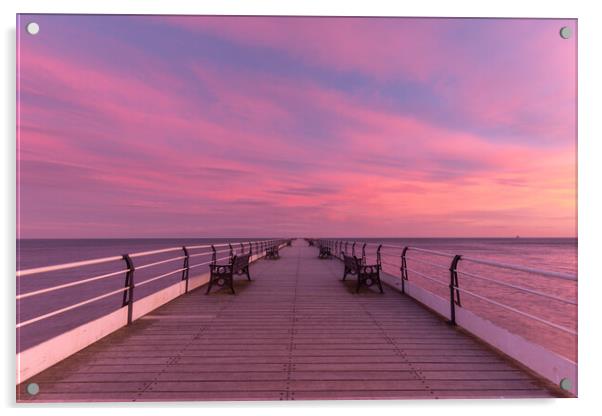 Saltburn pier Acrylic by Kevin Winter