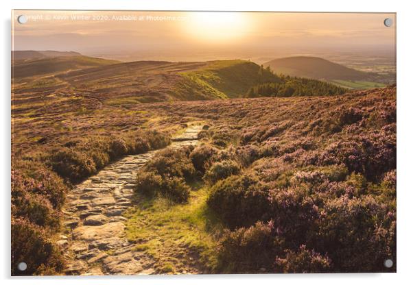 Path along the cleveland way Acrylic by Kevin Winter