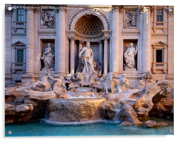 Trevi fountain Acrylic by Kevin Winter