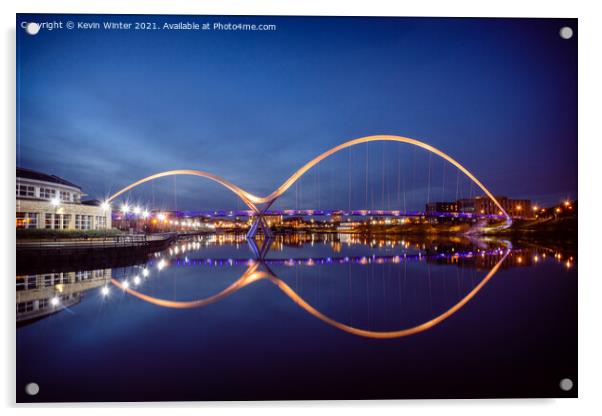 Infinity Bridge by night Acrylic by Kevin Winter