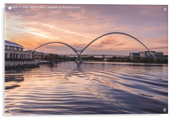 Infinity Bridge sunset Acrylic by Kevin Winter
