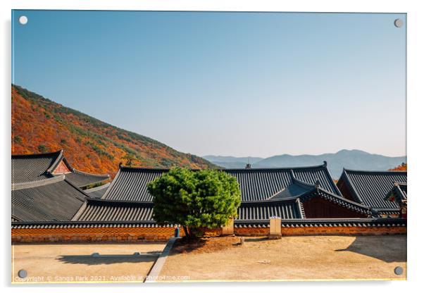 Autumn of Beomeosa temple in Korea Acrylic by Sanga Park