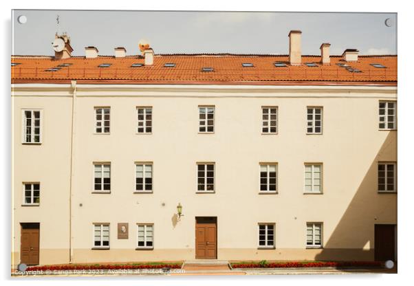 Vilnius University old building in Lithuania Acrylic by Sanga Park