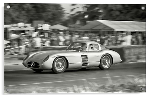Mercedes Benz 300SLR  Acrylic by Alistair Duncombe