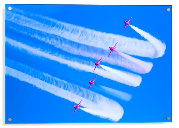Red Arrows Acrylic by Alistair Duncombe