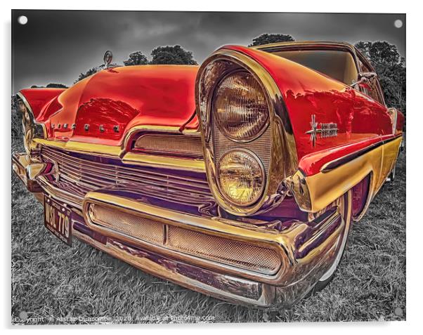 1957 Lincoln  Acrylic by Alistair Duncombe