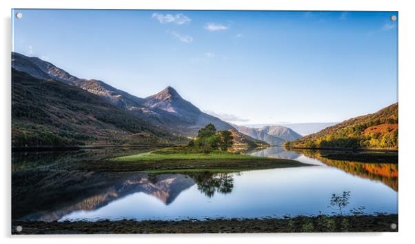 Reflection on Loch Leven Acrylic by Roger Daniel