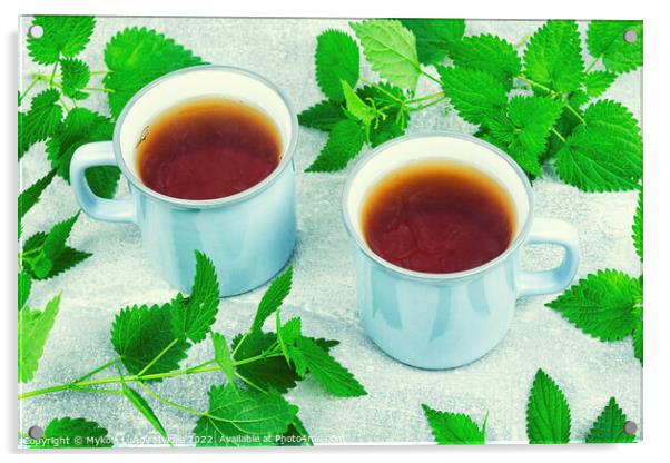 Medicinal herbal tea. Acrylic by Mykola Lunov Mykola