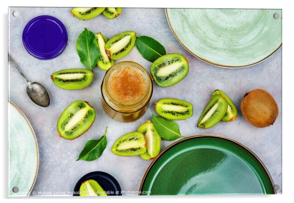 Exotic kiwi jam Acrylic by Mykola Lunov Mykola