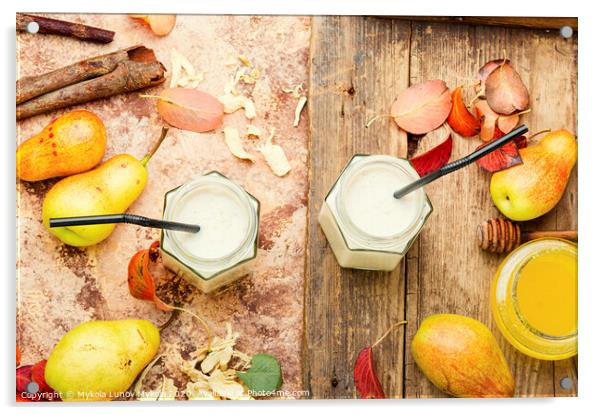 Pear smoothie with ginger Acrylic by Mykola Lunov Mykola