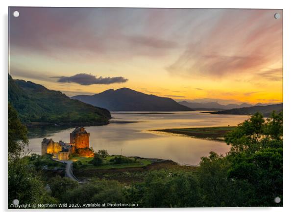 Eilean Donan Castle sunset Acrylic by Northern Wild