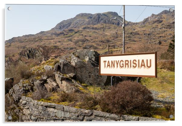 Tanygrisiau Station Sign Acrylic by chris hyde