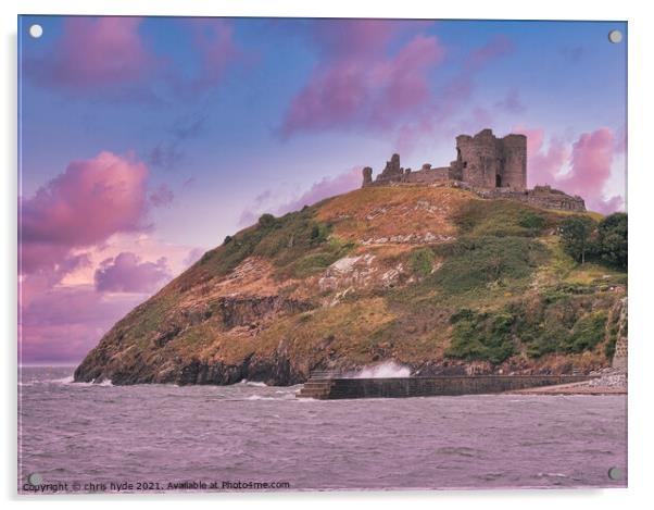Criccieth Castle  Acrylic by chris hyde