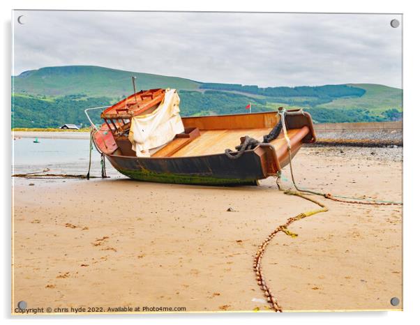 Derelict trawler Barmouth Acrylic by chris hyde