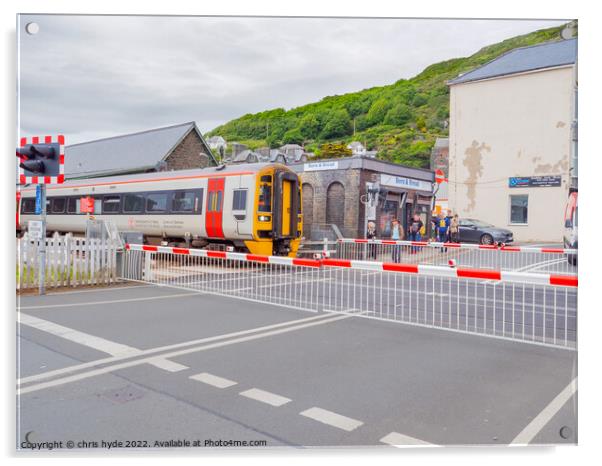 Train in Barmouth station Acrylic by chris hyde