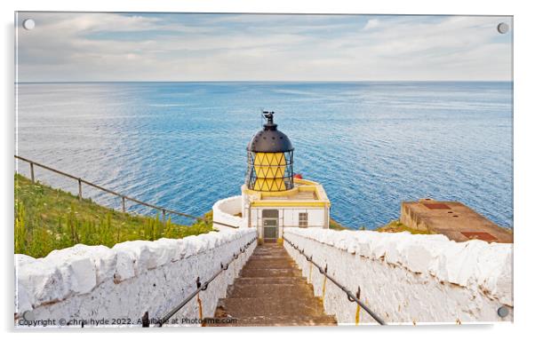 St Abbs Lighthouse Acrylic by chris hyde