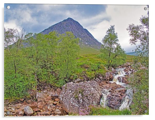 Etive Rapids Glencoe Acrylic by chris hyde