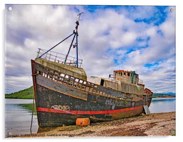 Wreck of Trawler 2 Acrylic by chris hyde