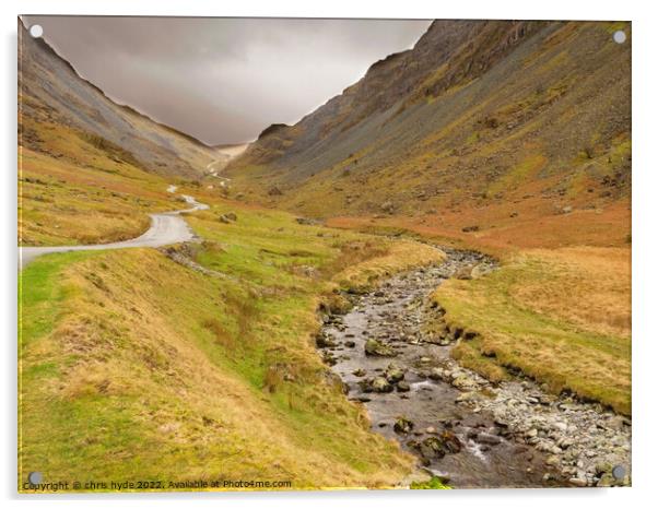 Lake District Honister Pass 2 Acrylic by chris hyde