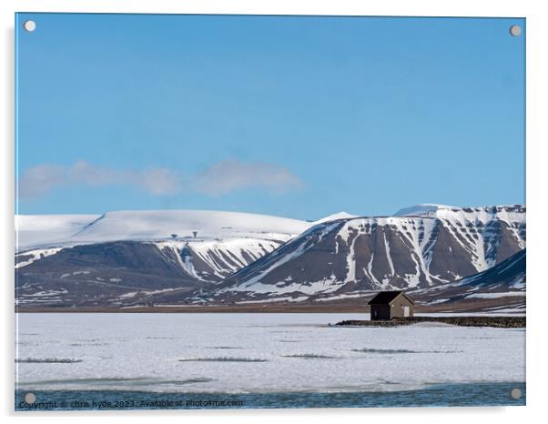 Arctic Hut Acrylic by chris hyde