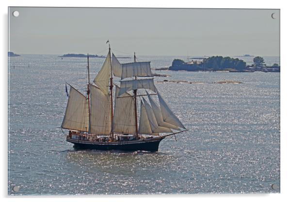 Finish three masted sailing ship Acrylic by chris hyde