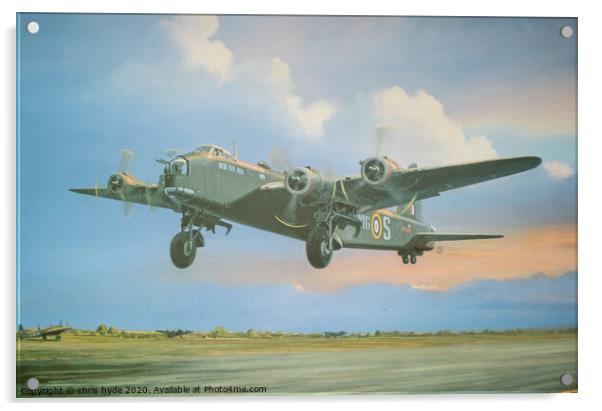 Short Stirling Bomber Acrylic by chris hyde